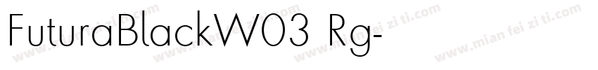 FuturaBlackW03 Rg字体转换